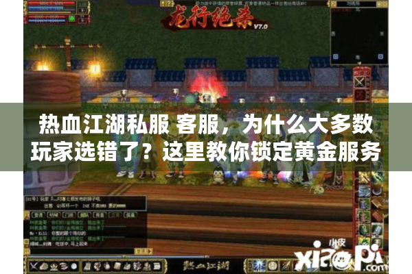 热血江湖私服 客服，为什么大多数玩家选错了？这里教你锁定黄金服务